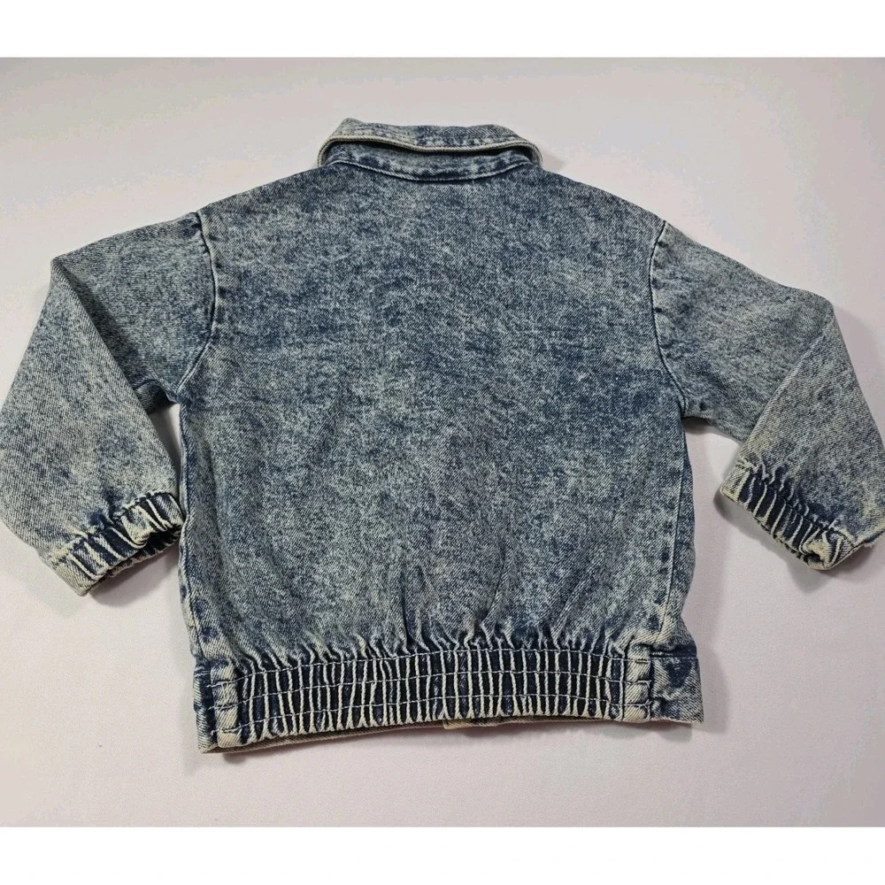 Vintage Cherokee Kids Acid Wash Denim Jacket USA 3T Unisex 80s 90s